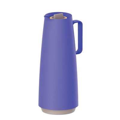Exata Purple Plastic Thermal Flask With Glass Liner, 1 L