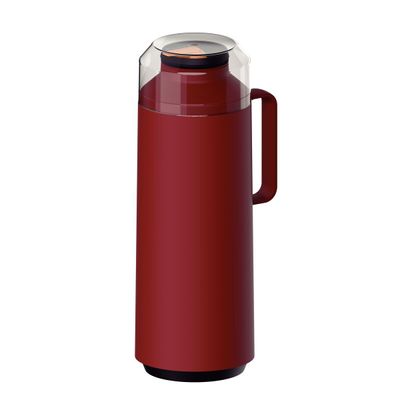Exata Red Plastic Thermal Beverage Dispenser With 1 L Glass Liner
