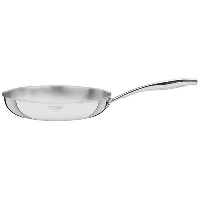 Grano 30 Cm 3,4 Shallow Stainless Steel Frying Pan With Tri-Ply Body And Long Handle