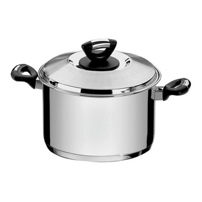 Solar Bakelite Stainless Steel Stock Pot With Lid, Handles And Tri-Ply Base, 28 Cm 11.9 L