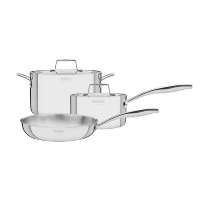 Grano Stainless Steel Cookware Set With Tri-Ply Body, 3 Pc Set