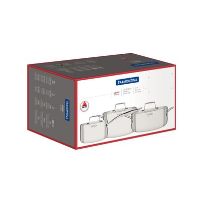 Grano Stainless Steel Cookware Set With Tri-Ply Body, 3 Pc Set