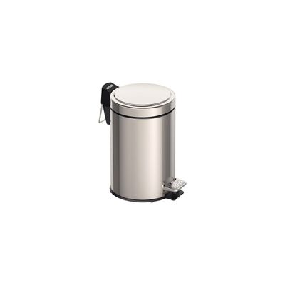 Stainless Steel Brazil 3 L Pedal Bin With Polished Finish And Internal Bucket