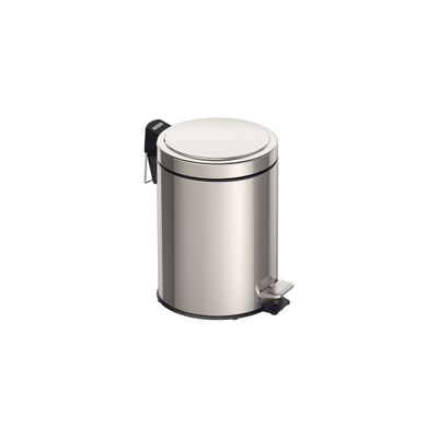 Stainless Steel Brazil 5 L Pedal Bin With Polished Finish And Internal Bucket
