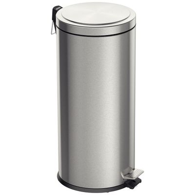 Stainless Steel Pedal Trash Bin With A Scotch Brite Finish And Removable Internal Bucket 30 L