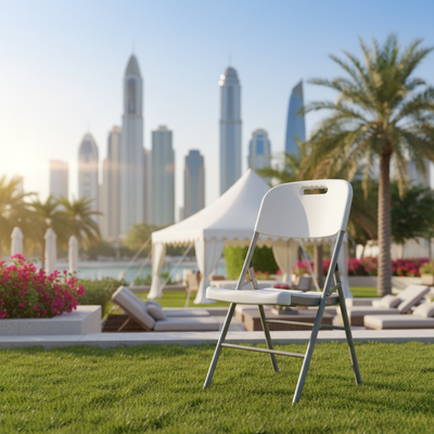 Heavy Duty Folding Chair (White) – 54×46×86 cm