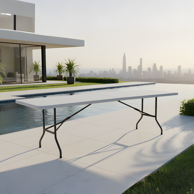 8FT Folding Table (White) – 240×74×74 cm