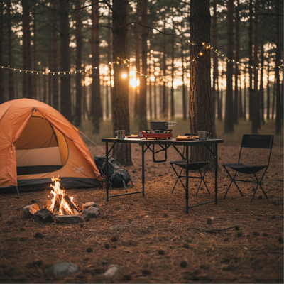 4FT Rattan Rectangular Folding Table (Black) – 120×60×74 cm