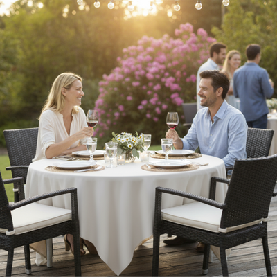 5FT Round Center Folding Table (White) – Ø150×74 cm