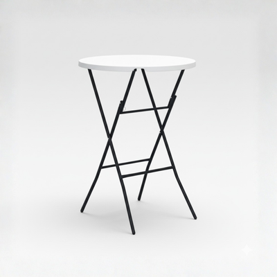 80CM Round Cocktail Table (White) – Ø80×110 cm