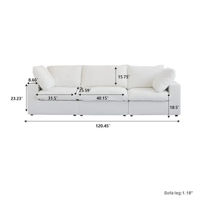 Minimalist Modular Sofa For Living Room - White