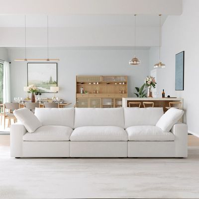 Minimalist Modular Sofa For Living Room - White