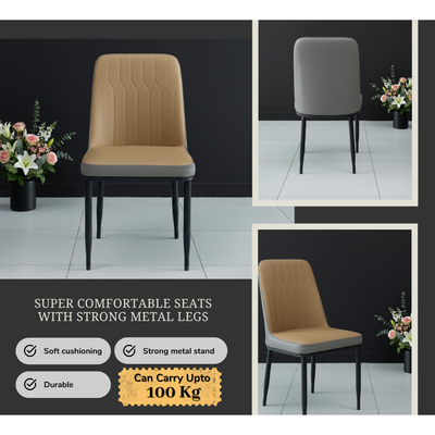 7-Pieces Dining Sets, 1 Piece Rectangular Table With with 6 Chairs Modern Design Furniture for Home, Dining Room, Cafeteria 