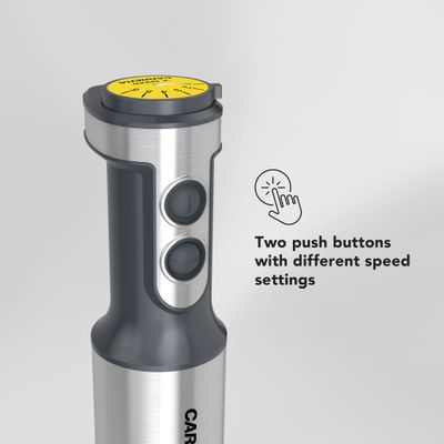 Carrera CRR453 Hand Blender 1000W, 4-In-1 Stick Blender And Grinder, Stainless Steel & Powerfull Copper Dc Motor, Turbo & Led Display, Perfect For Blending, Grinder & Smoothies, 2 Years Warranty