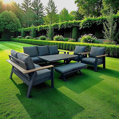 9-Seater Premium Outdoor Aluminium Lounge Sofa Set   