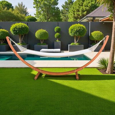 Premium Wooden Hammock with Solid Wooden Stand – Perfect for Outdoor Relaxation