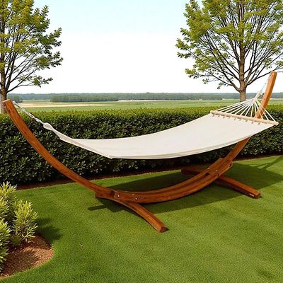 Premium Wooden Hammock with Solid Wooden Stand – Perfect for Outdoor Relaxation