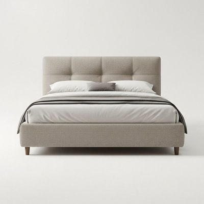 LuxeRest Upholstered Bedframe L180xW200xH40 - Gray