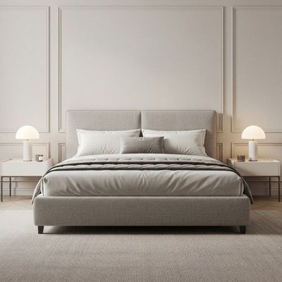 Modena Comfort Upholstered Bed L200xW200xH40 - Gray