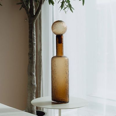 Cleo Glass Vase Tall L26xW13xH48 - Brown