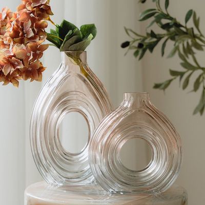 Muse Glass Vase Short L18xW7xH20 - Multi Color