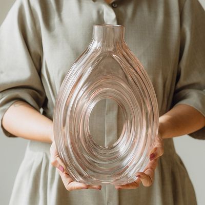 Muse Glass Vase Tall L19xW7xH28 - Multi Color