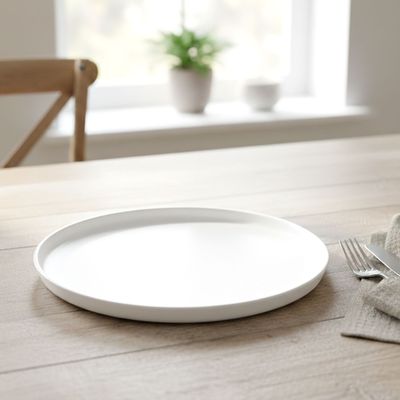 Cuisine Art EFE 10.5-Inch Bone China Dinner Round  Plate – Premium White | Durable, Lightweight, Chip-Resistant Dining Plate for Home, Restaurants & Daily Use | Elegant Tableware for Meals & Serving