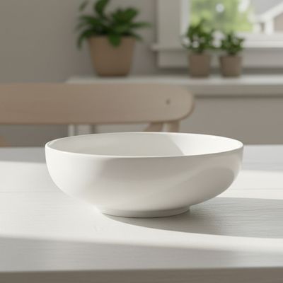 Cuisine Art EFE 5.5-Inch Bone China Bowl - Premium White Deep Bowl | Ideal for Soup, Curry, Dal, Desserts & Snacks | Chip-Resistant, High-Gloss Serving Bowl for Home, Restaurants & Daily Use