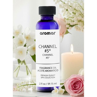 Aromar Spa Aromatic Oil – Channel #5© Fragrance, 59.15ml | Luxury Perfume-Inspired Essential Oil for Diffusers, Humidifiers & Candles | Elegant Floral Aroma for Home, Spa & Office