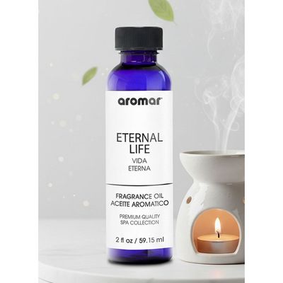 Aromar Spa Aromatic Oil – Eternal Life Fragrance, 59.15ml | Fresh, Uplifting & Spiritual Essential Oil for Diffusers, Humidifiers & Candles | Purifying Scent for Relaxation, Meditation & Home Energy Balance
