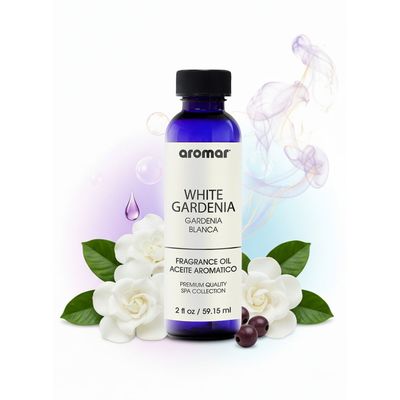 Aromar Spa Aromatic Oil – White Gardenia Fragrance, 59.15ml | Elegant Floral Essential Oil for Diffusers, Humidifiers & Candles | Romantic, Long-Lasting Home Aroma for Calm, Comfort & Relaxation