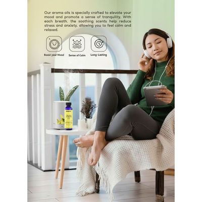 Aromar Spa Aromatic Oil – Italian Jasmine Fragrance, 59.15ml | Luxurious Floral Essential Oil for Diffusers, Humidifiers & Candles | Romantic, Long-Lasting Home Aroma for Relaxation & Elegance