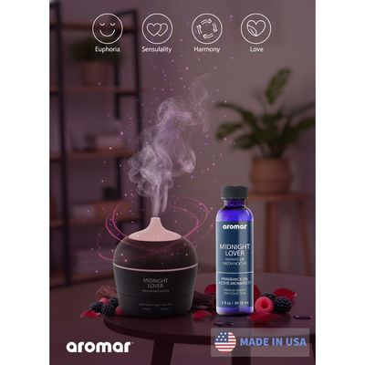 Aromar Spa Aromatic Oil – Midnight Lover Fragrance, 59.15ml | Seductive, Warm & Luxurious Essential Oil for Diffusers, Humidifiers & Candles | Romantic Night Aroma for Relaxation & Mood Enhancement