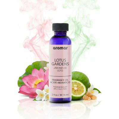 Aromar Spa Aromatic Oil – Lotus Garden Fragrance, 59.15ml | Serene, Floral & Refreshing Essential Oil for Diffusers, Humidifiers & Candles | Calming Home Aroma for Meditation, Balance & Relaxation