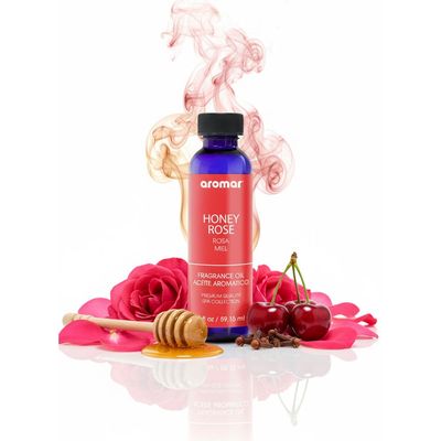Aromar Spa Aromatic Oil – Honey Rose Fragrance, 59.15ml | Sweet Floral & Luxurious Essential Oil for Diffusers, Humidifiers & Candles | Romantic, Long-Lasting Aroma for Home, Relaxation & Spa Ambiance