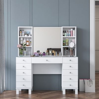 Home Canvas BellaVista Glam Vanity LED Mirror with 11 Drawers