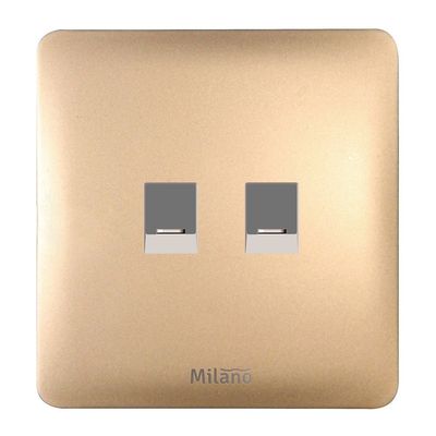 Milano Dual Computer Outlet Cat6 Gd Ps