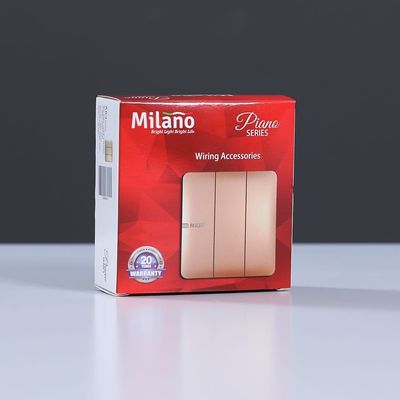 Milano 10A 3 Gang 1 Way Switch Gd Ps