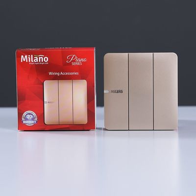 Milano 10A 3 Gang 1 Way Switch Gd Ps