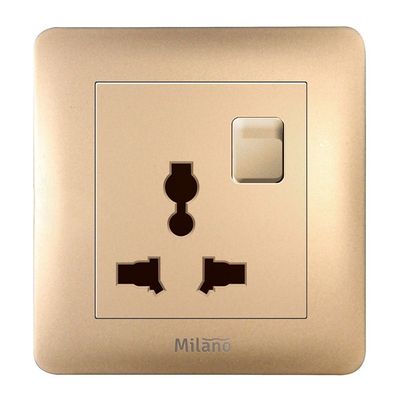 Milano 16A 3 Pin Universal Socket With Switch Gd P