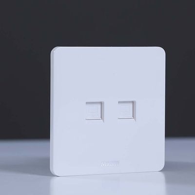 Milano Dual Computer Outlet Cat6 Wh Ps
