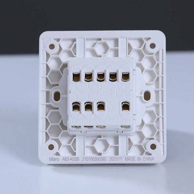 Milano 10A 3 Gang 2 Way Switch Wh Ps