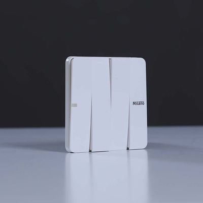 Milano 10A 4 Gang 1 Way Switch Wh Ps