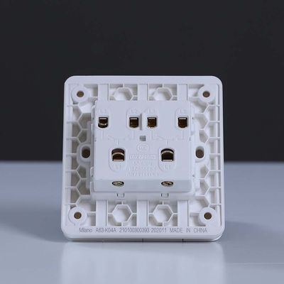 Milano 10A 4 Gang 1 Way Switch Wh Ps