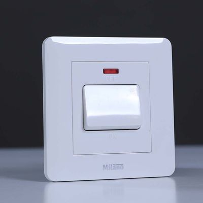 Milano 20A Dp Switch With Neon Wh Ps