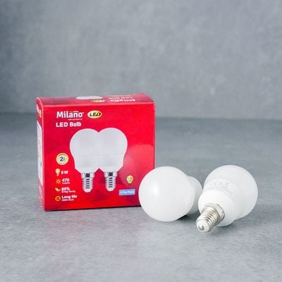 Milano LED Bulb 2Pcs Set 5W E-14 4000K