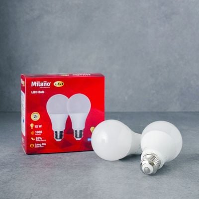 Milano LED Bulb 2Pcs Set 12W E-27 4000K
