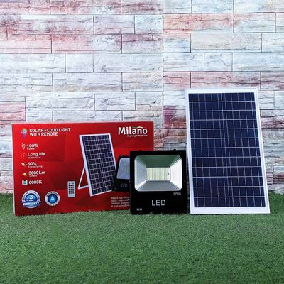 Milano Led Solar Flood Light 100W 6000K Ip-65