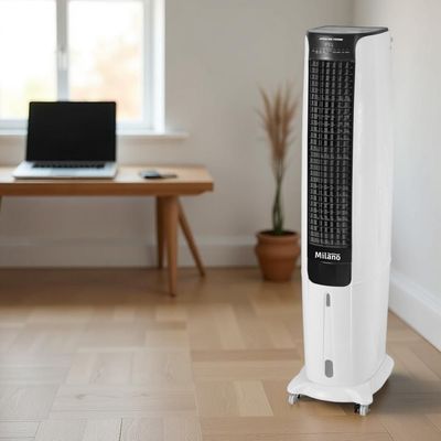 مبرد هواء تبخيري توليا جامبو 350 واط أبيض وأسود Hlb-24B