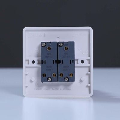 Milano 10A 2 Gang 2 Way Switch White